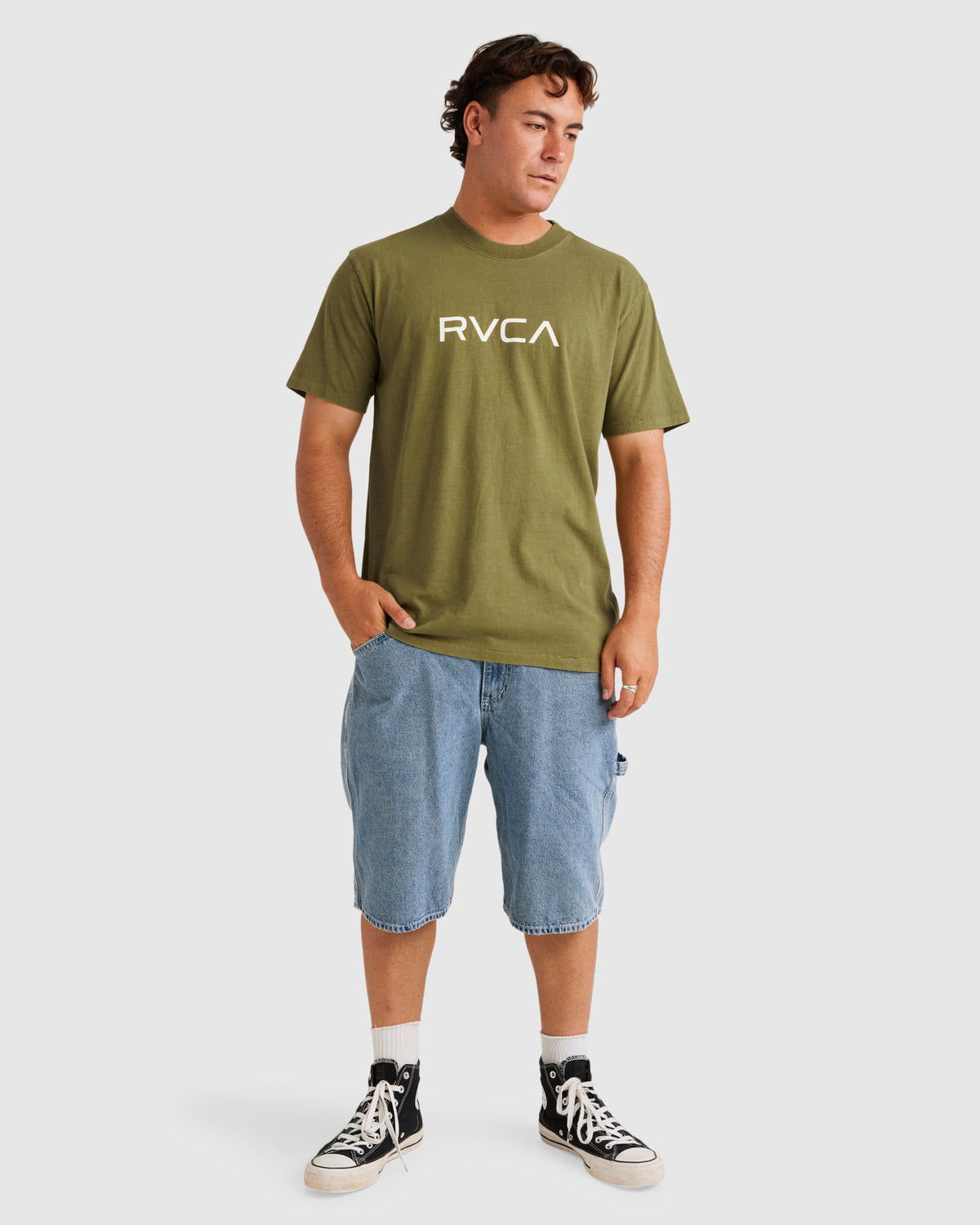 Mens Big RVCA Washed T-Shirt
