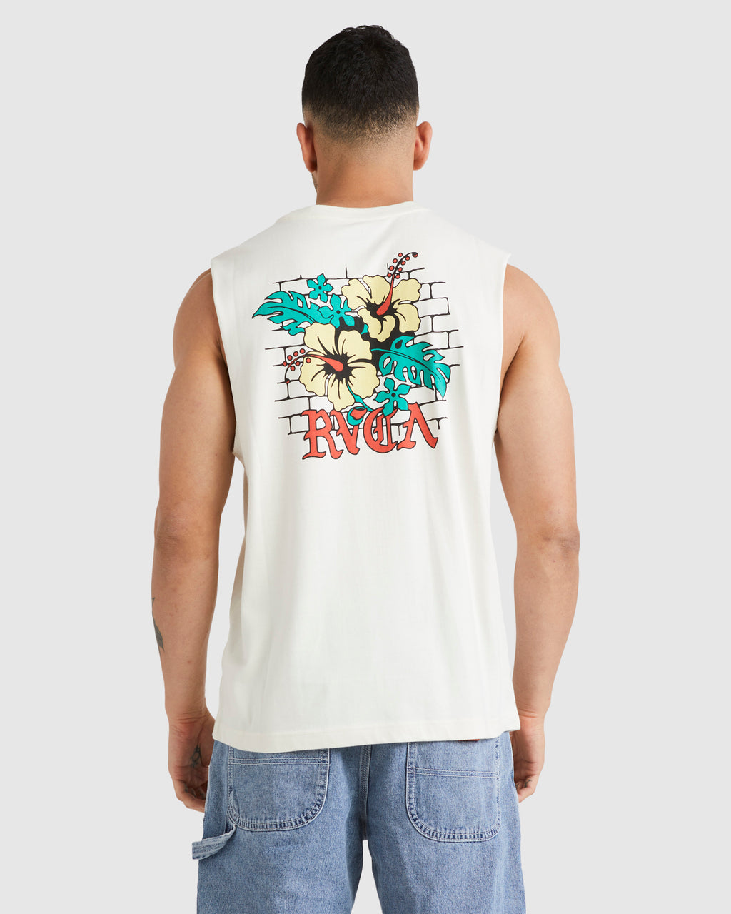 Mens Floral Park Muscle Shirt