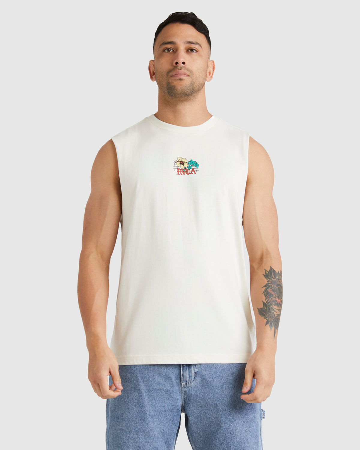 Mens Floral Park Muscle Shirt