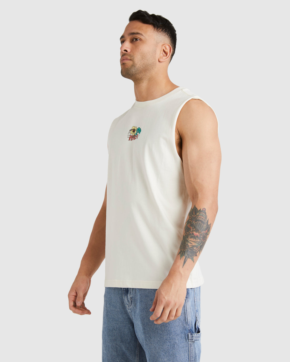 Mens Floral Park Muscle Shirt
