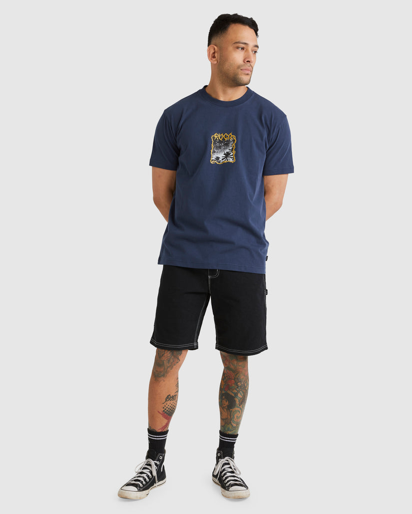 Mens RVCA Midnight T-Shirt