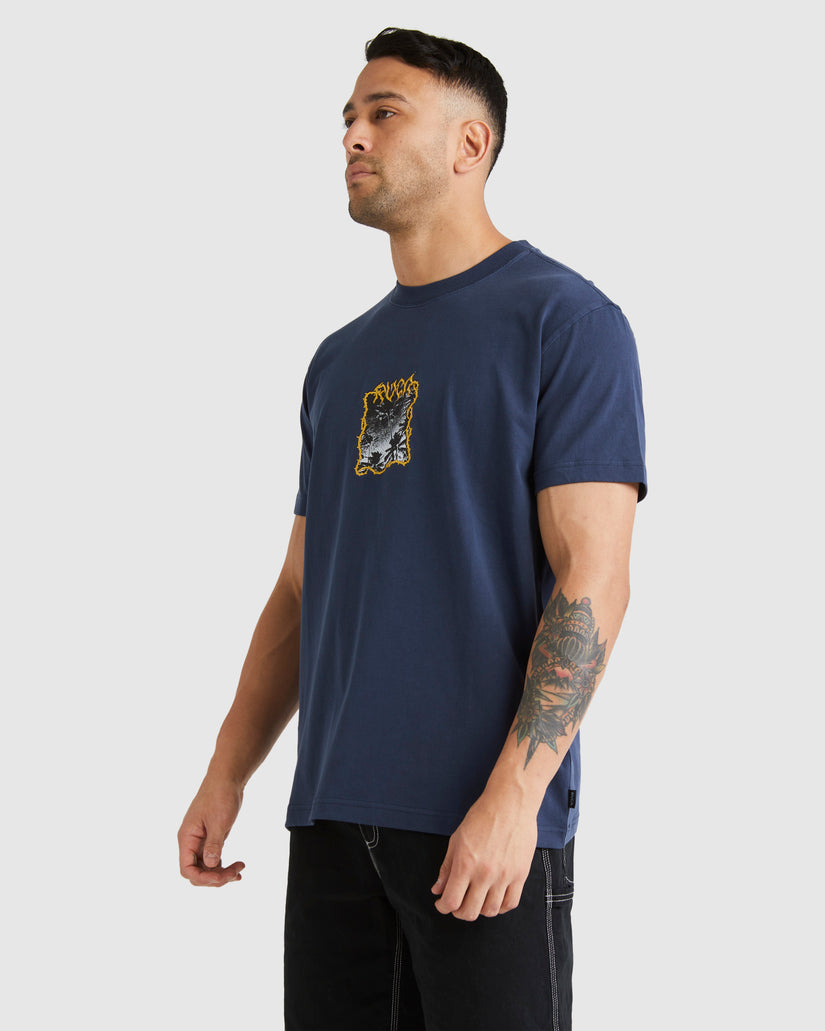 Mens RVCA Midnight T-Shirt