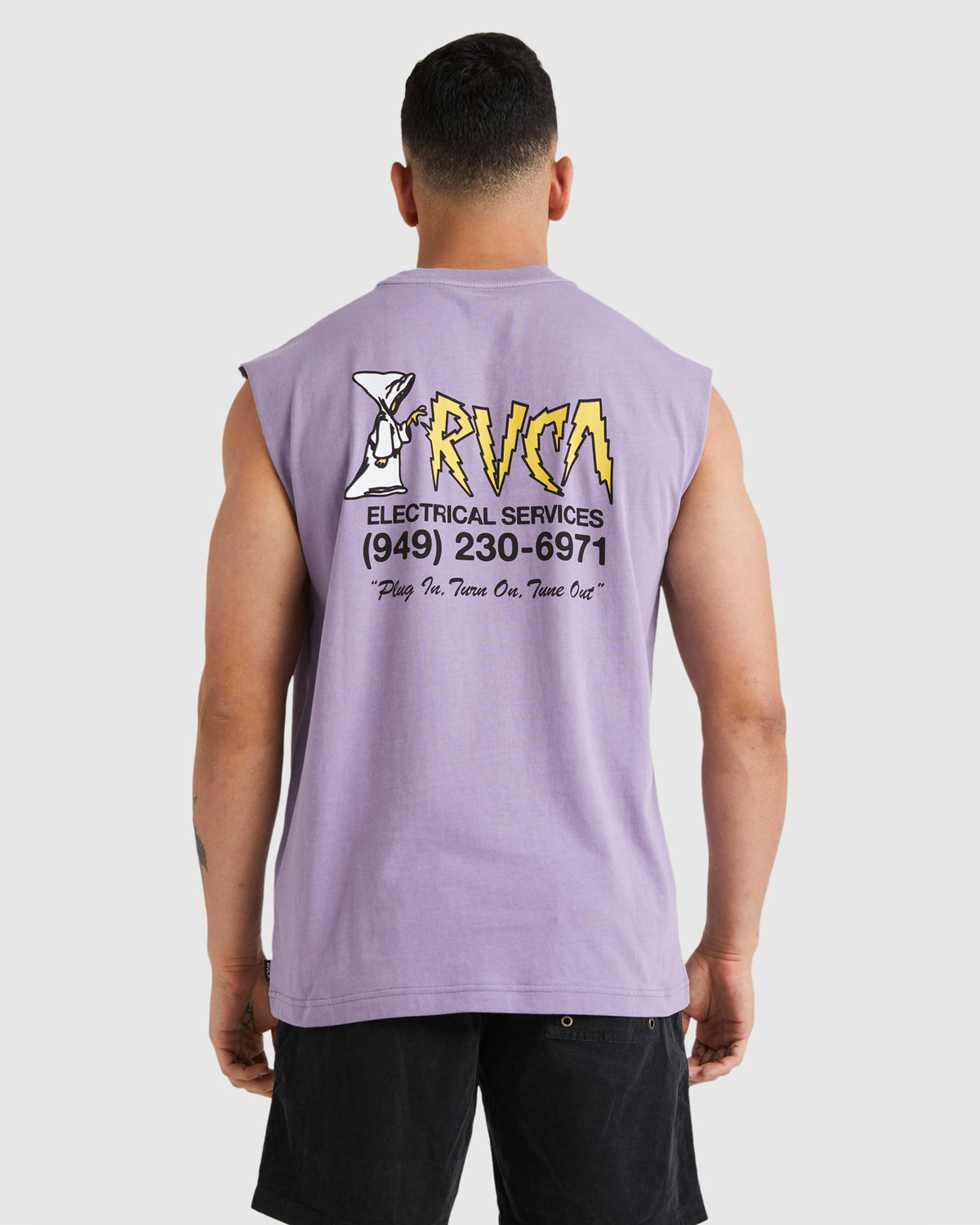 Mens RVCA Electrical Muscle Shirts
