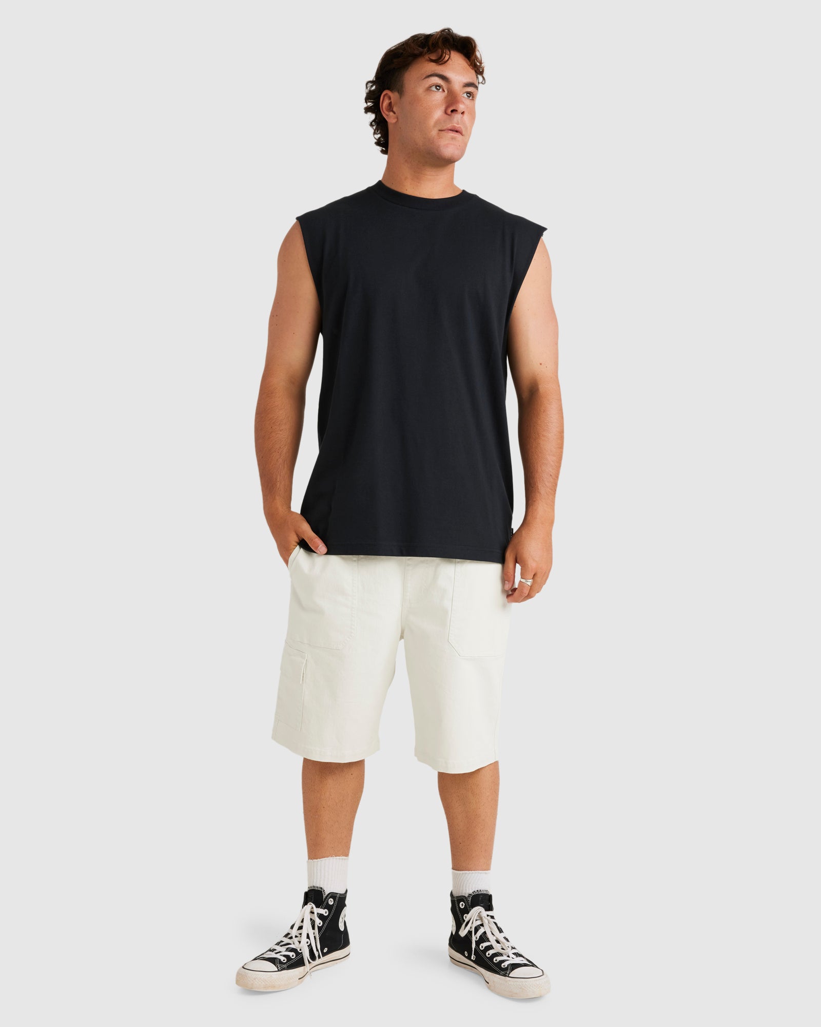 Mens RVCA Basic Muscle Shirts