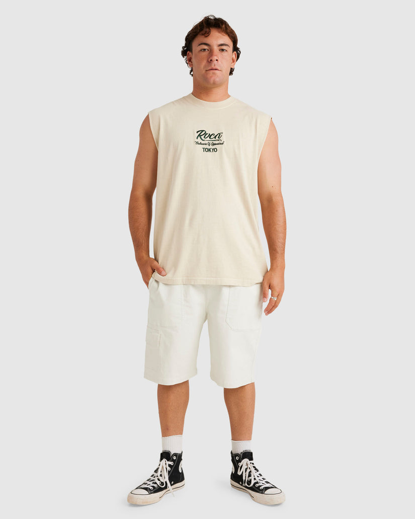 Mens RVCA Kanji Muscle Shirts