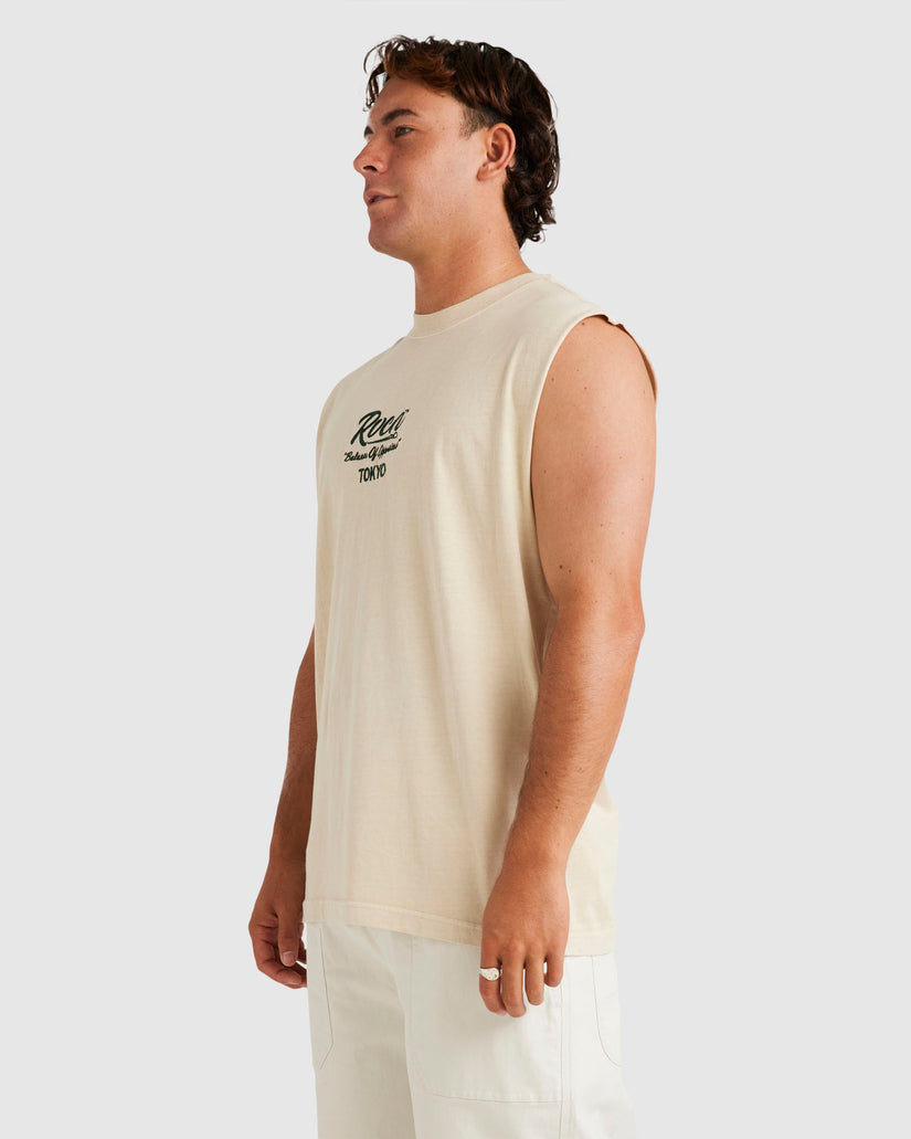 Mens RVCA Kanji Muscle Shirts