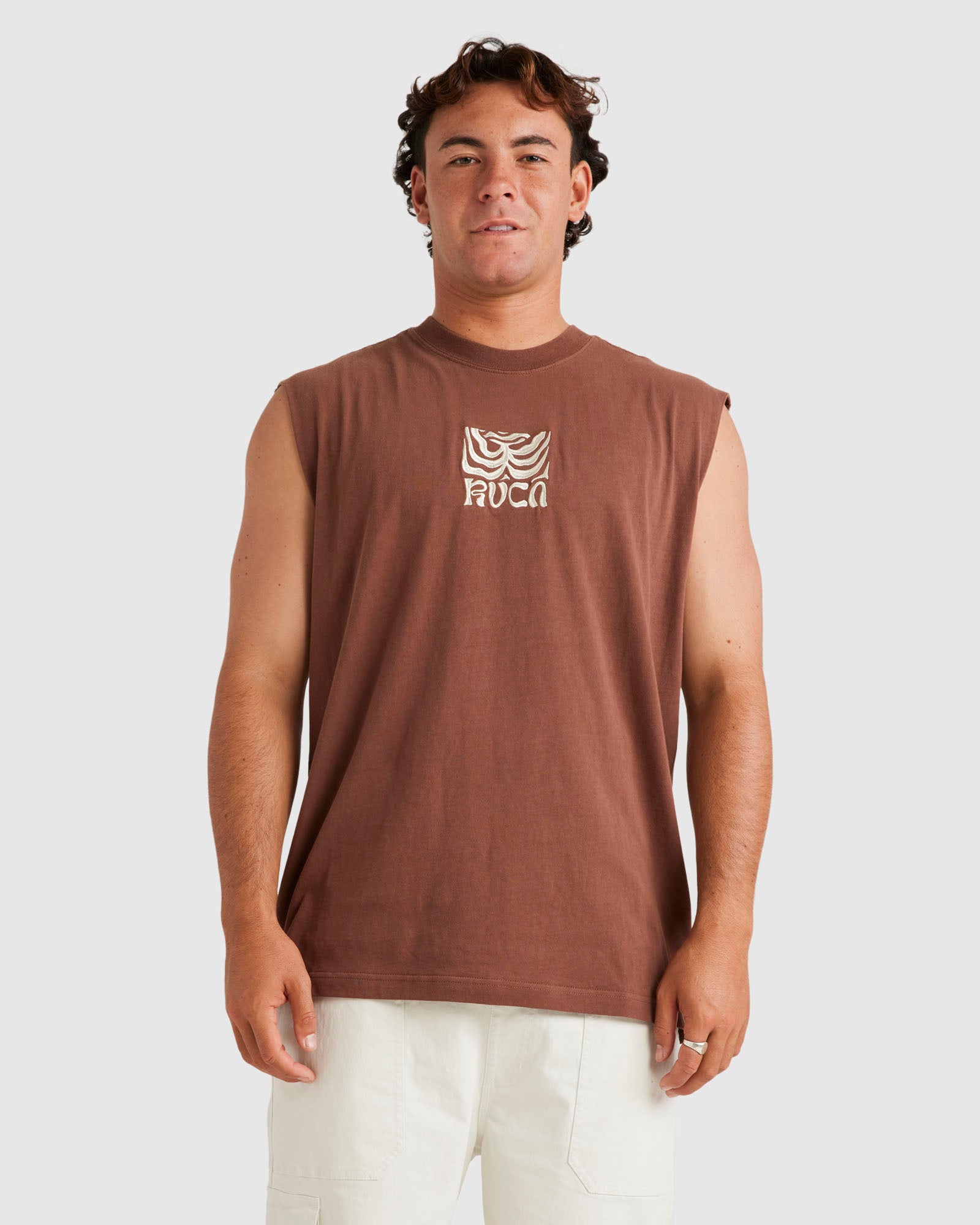 Mens Fronds Muscle Shirt Australia