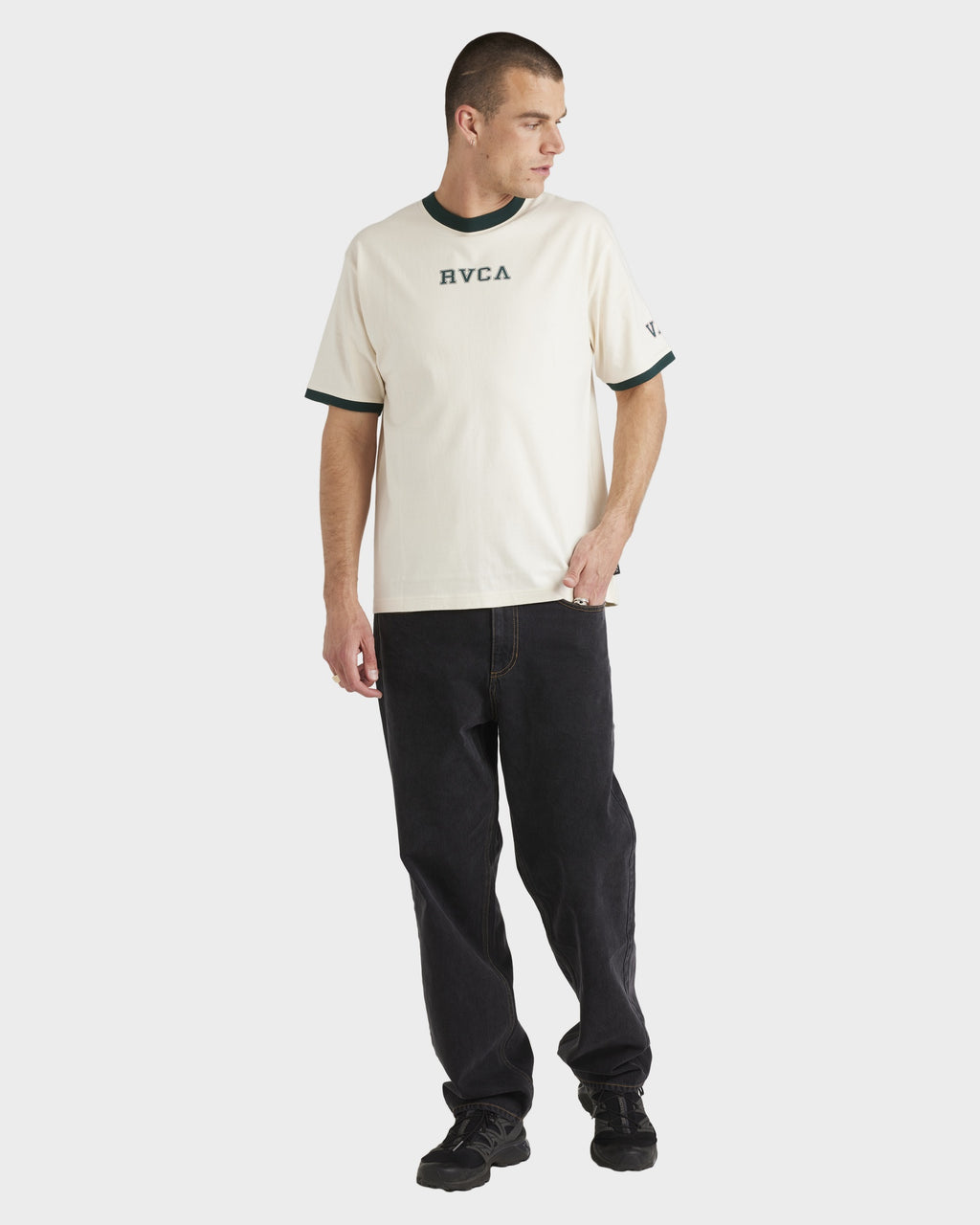 Mens Varsity Ringer Short Sleeve Shirt