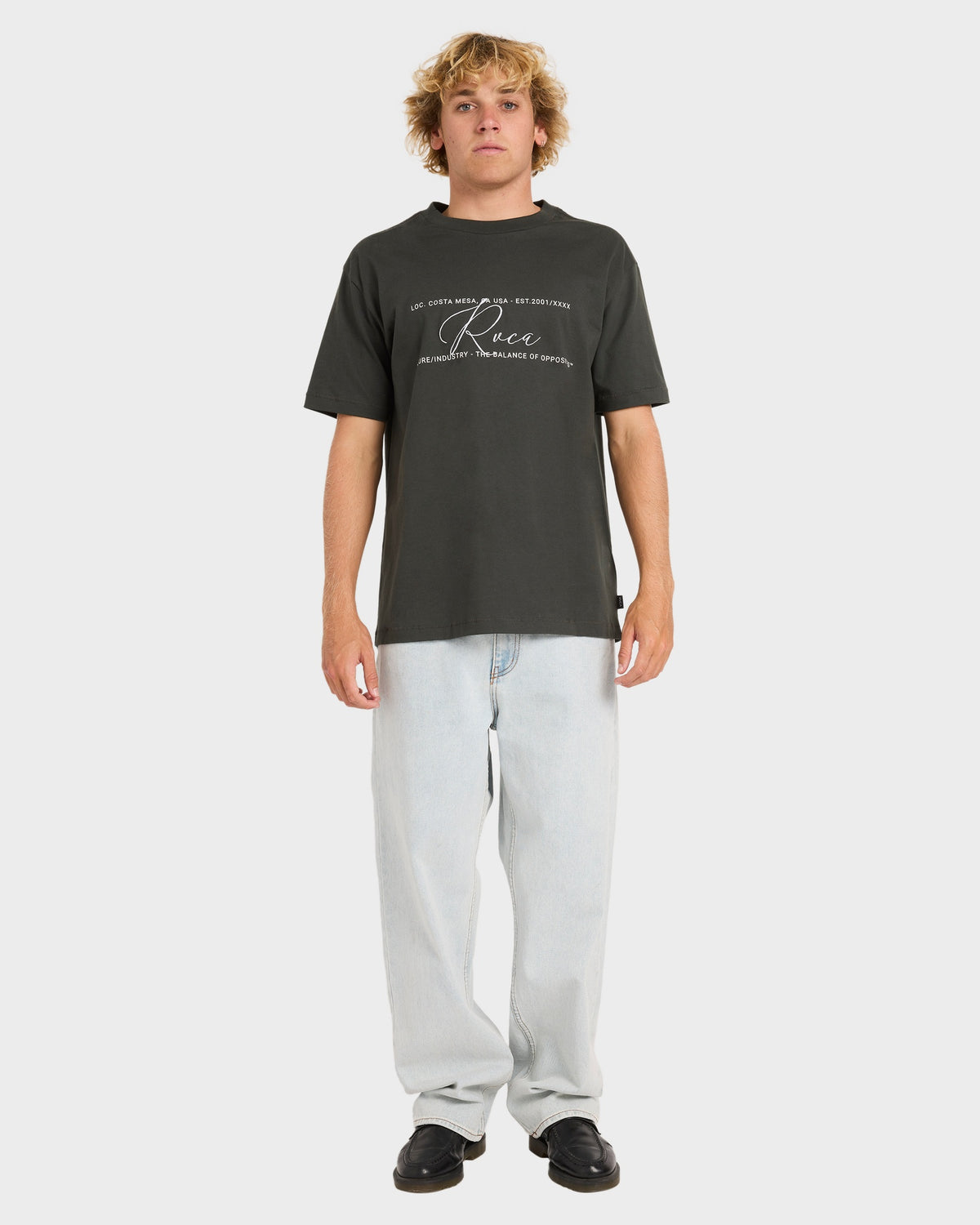 Mens RVCA Over Brush T-Shirt
