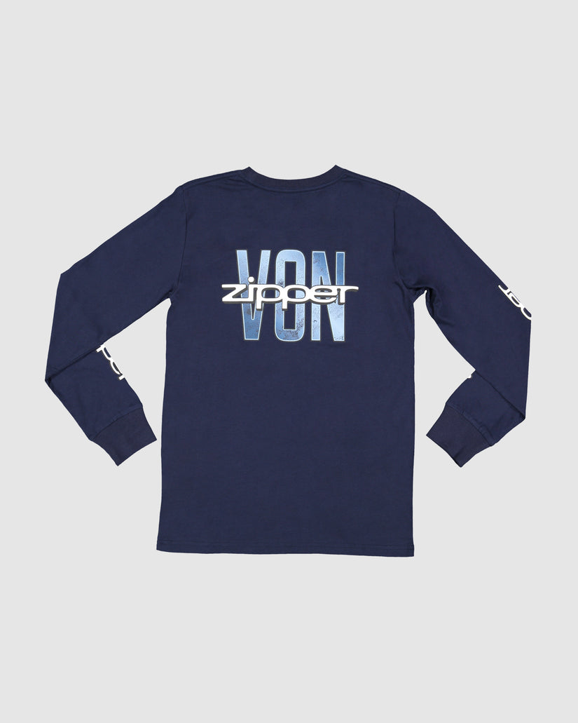 BOYS 8-16 TYPED LONG SLEEVE T-SHIRT