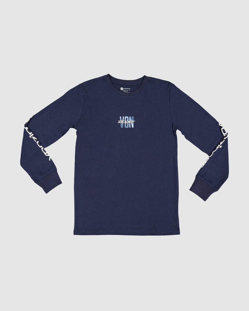 BOYS 8-16 TYPED LONG SLEEVE T-SHIRT