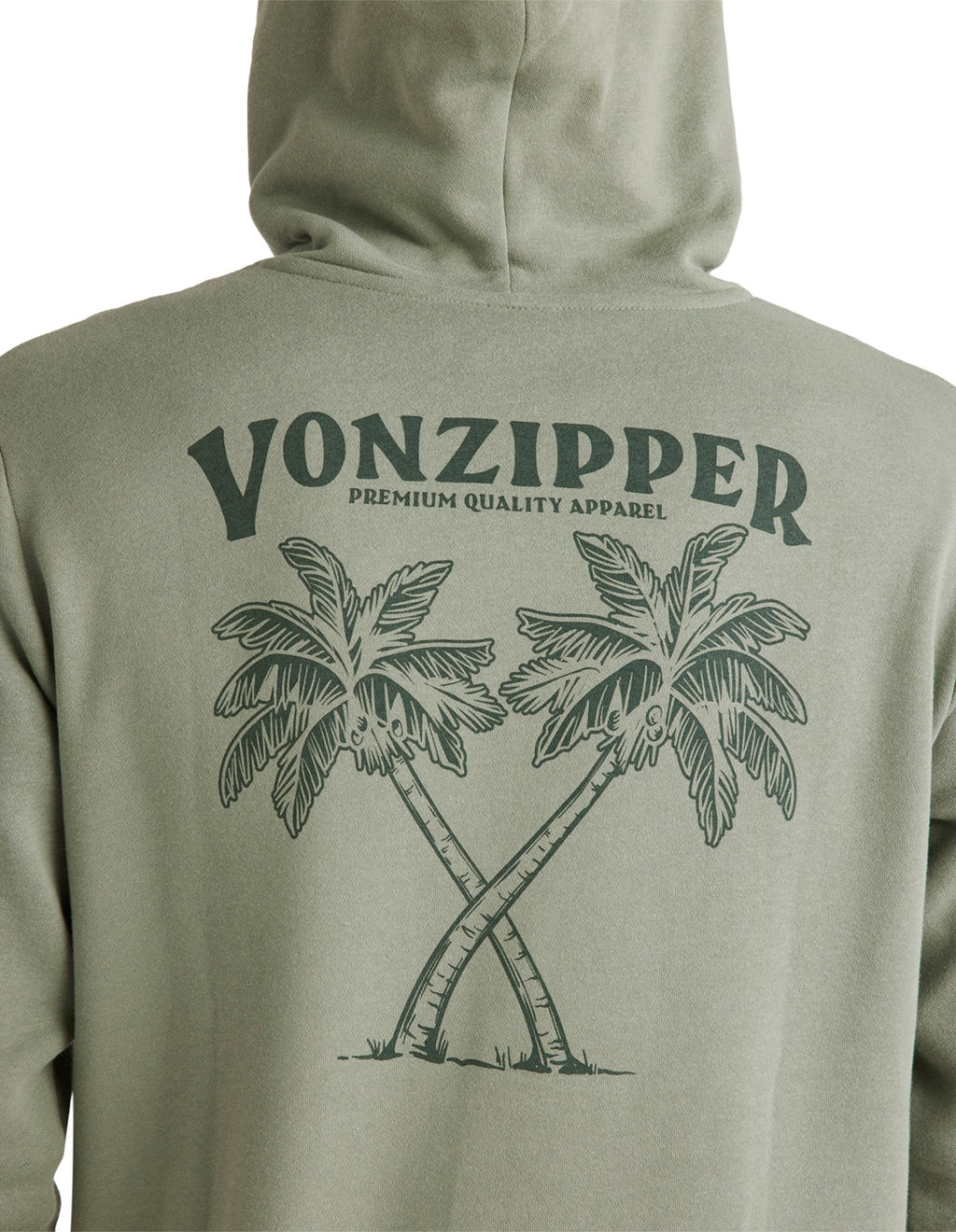 Mens Twin Palm Fleece Pullover Hoodie