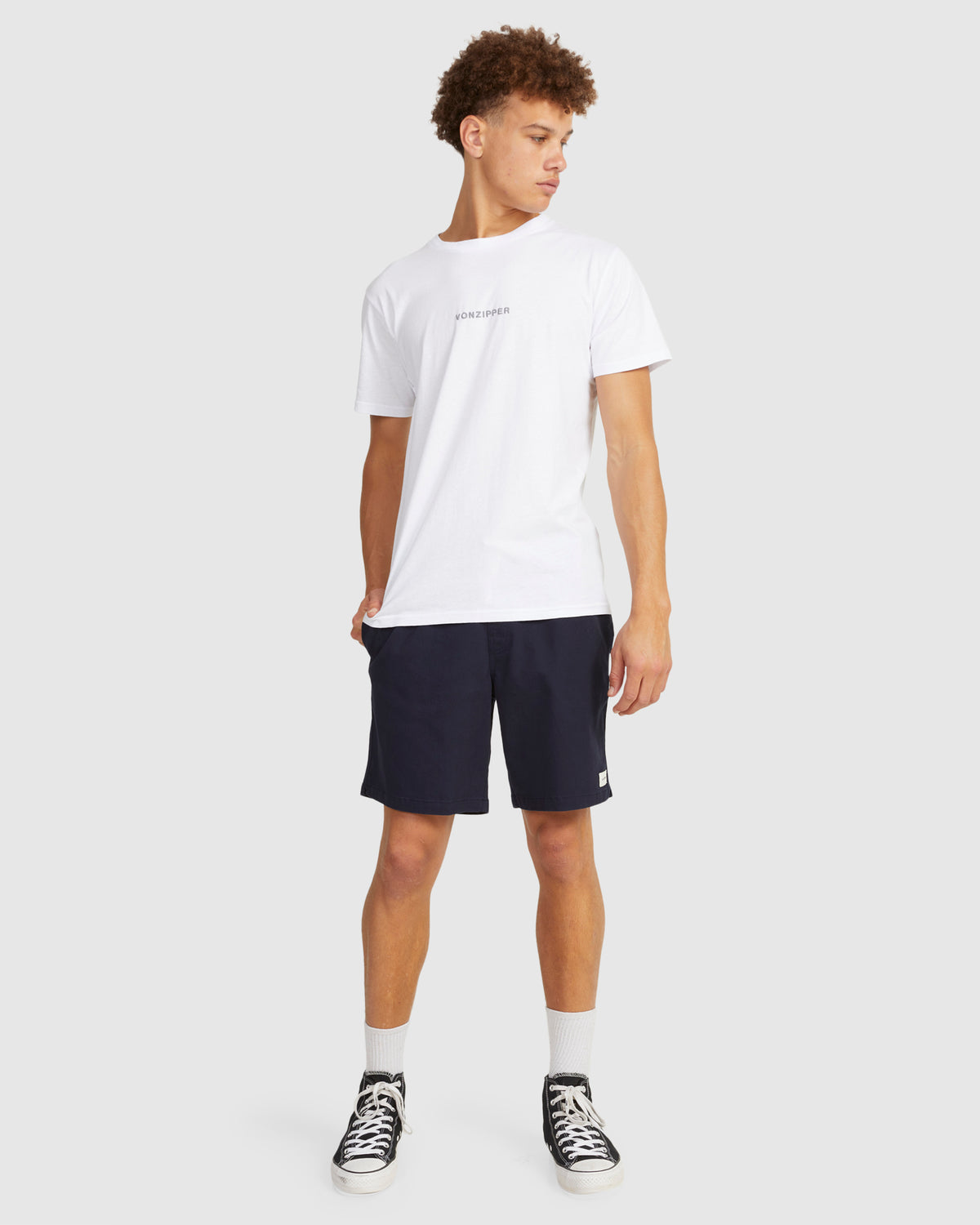 Mens Twill Dogs Elastic Waist Shorts