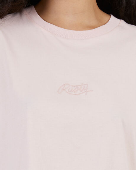 RUSTY SCRIPT RELAXED FIT CROP