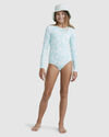 CATCH A WAVE - LONG SLEEVE ONE-PIECE SWIMSUIT FOR GIRLS