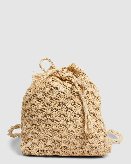 TIE STRAW BACKPACK