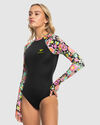 WOMENS ROXY ACTIVE LONG SLEEVE ONE-PIECE SWIMSUIT