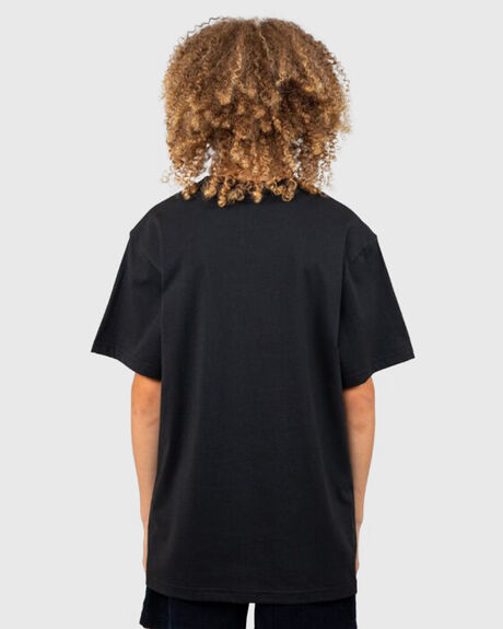 CHECK DELTA DOT FRONT TEE BLK