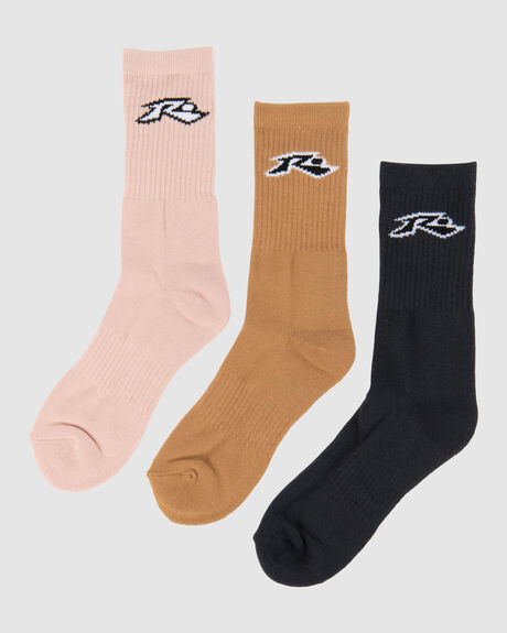 WASH UP MID CALF 3-SOCK PACK
