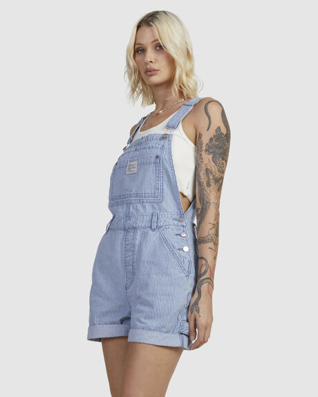 Womens Sloucher Overall - Dungaree Shorts For Women by RVCA