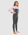 GIRLS 8-16 4/3MM SWELL SERIES CHEST ZIP WETSUIT