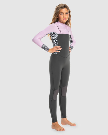 GIRLS 8-16 4/3MM SWELL SERIES CHEST ZIP WETSUIT
