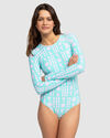 WOMENS SURF SAAVY LONG SLEEVE ONE-PIECE SWIMSUIT