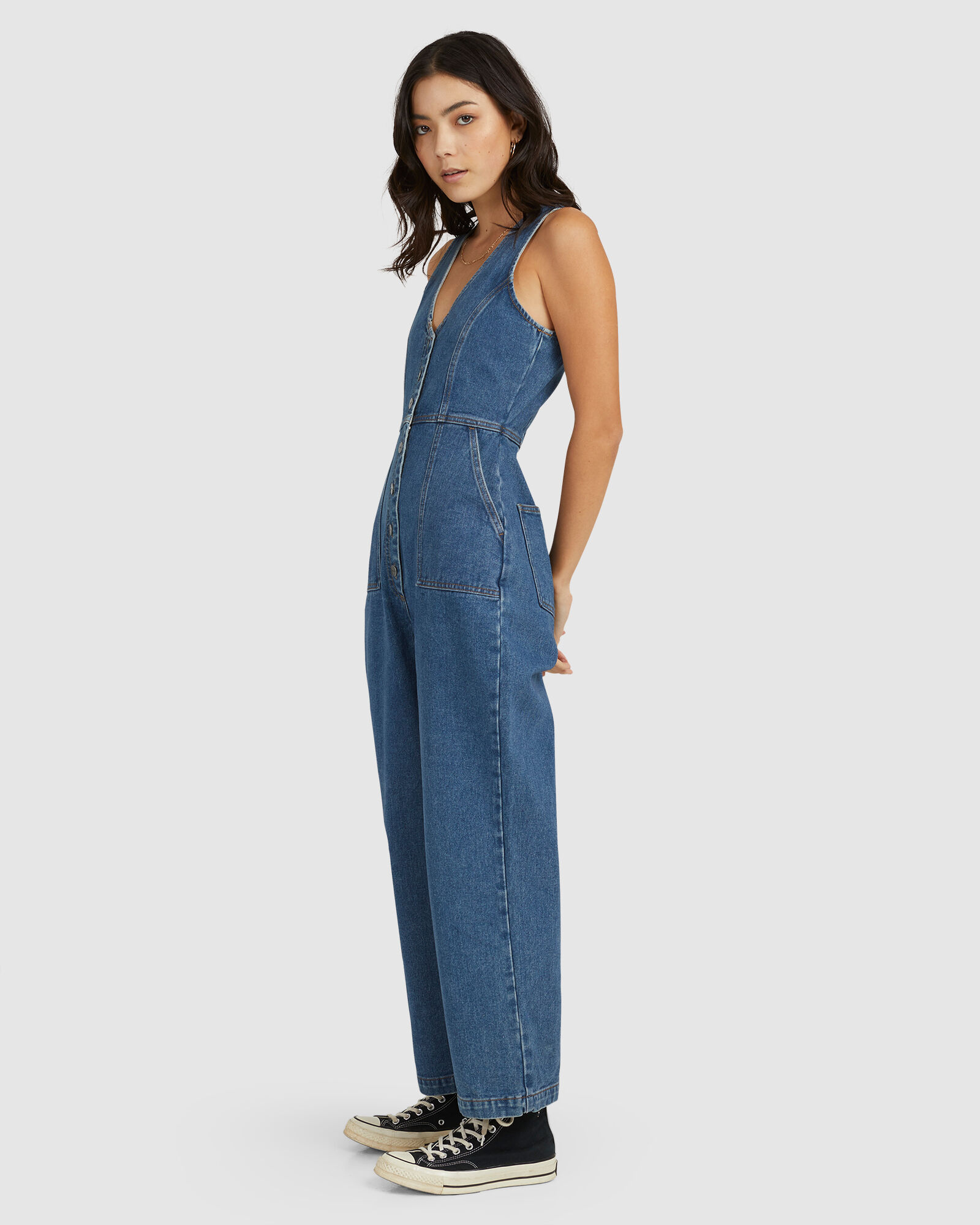 1pc Ripped Frayed Overall Denim Jumpsuit  SHEIN IN