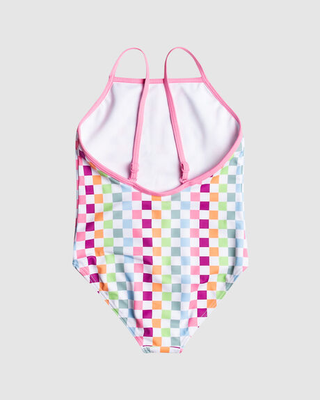 RAINBOW CHECK - ONE-PIECE SWIMSUIT FOR GIRLS 2-7