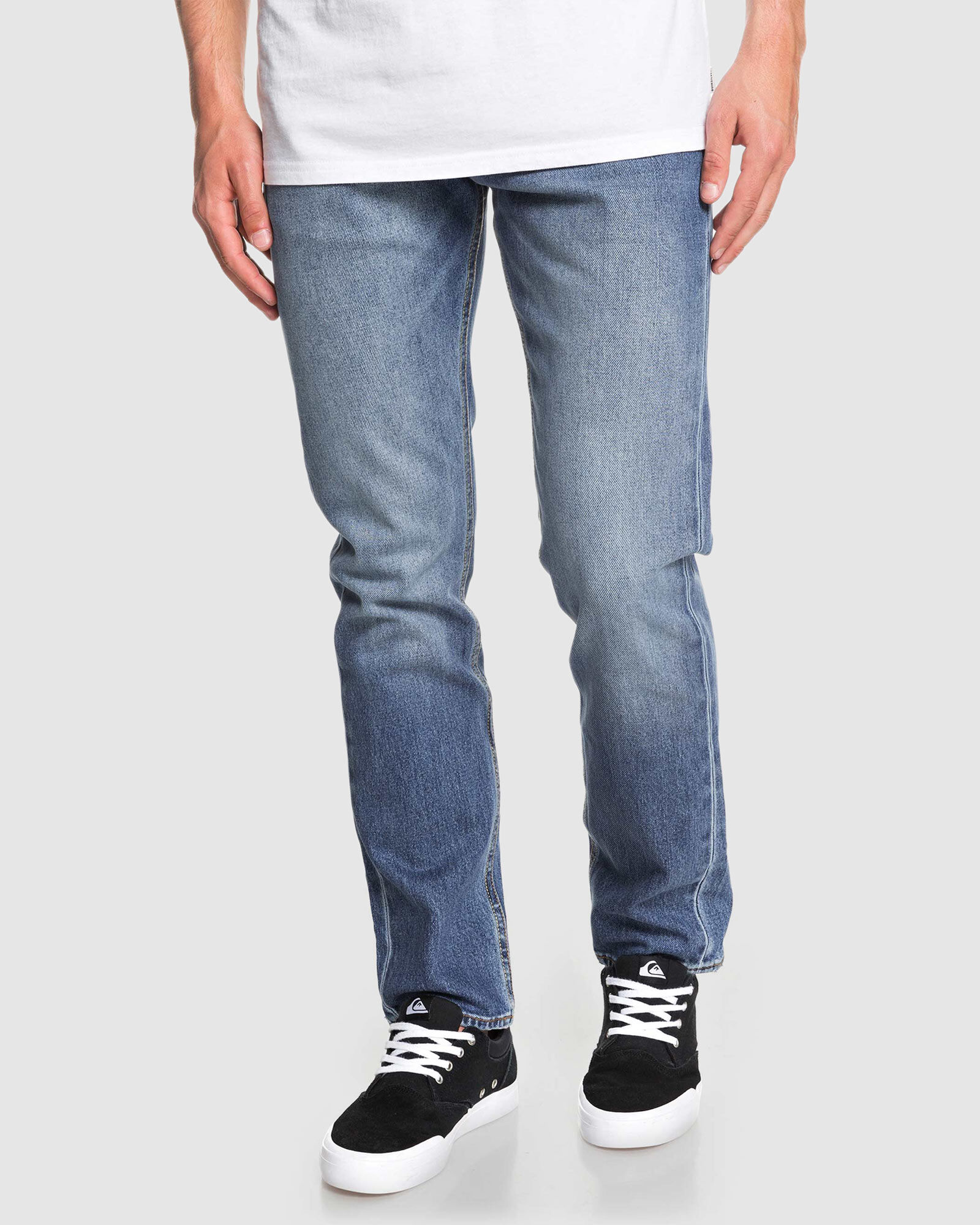 Quiksilver Quiksilver Quikjean Mens Size 38 Denim Jeans Grey Straight Fit 