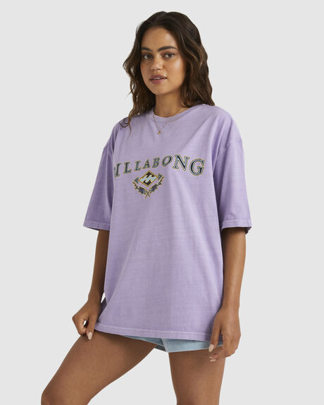 Womens Lilac Throwback T-shirt by BILLABONG | Surf, Dive \'N\' Ski
