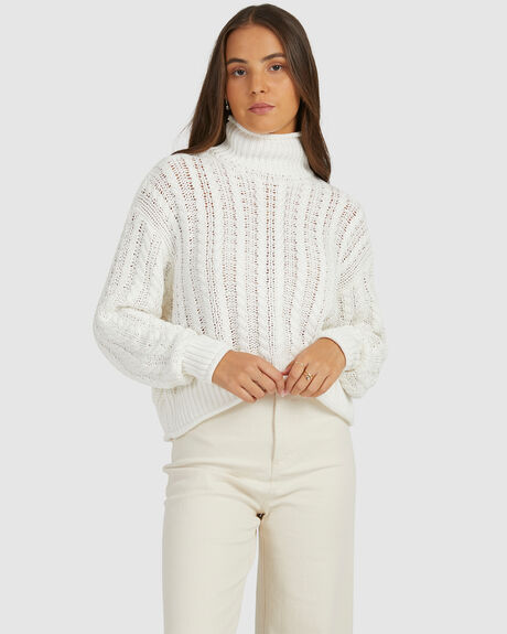 CABLE ROLLNECK SWEATER