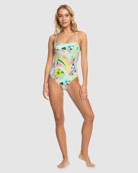 WOMENS RAVE WAVE HIGH LEG ONE-PIECE SWIMSUIT