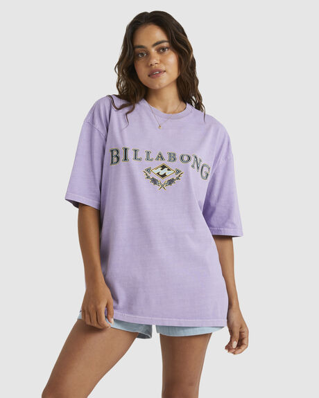 Womens Lilac Throwback T-shirt by BILLABONG | Surf, Dive \'N\' Ski
