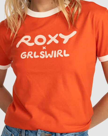 ROXY X GRL SWIRL RINGER - T-SHIRT FOR WOMEN
