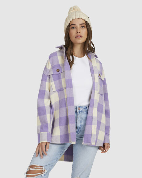 WOMENS CHECK THE SWELL OVERSHIRT