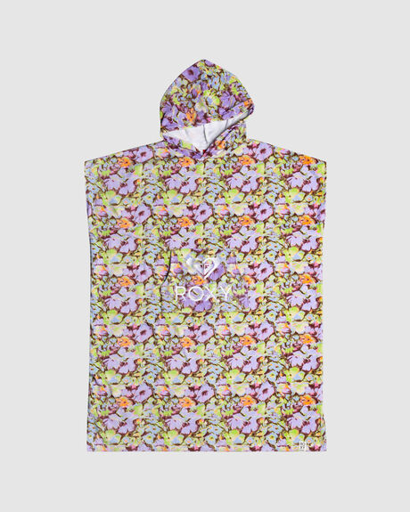 WOMENS STAY MAGICAL PRINTED HOODED PONCHO TOWEL