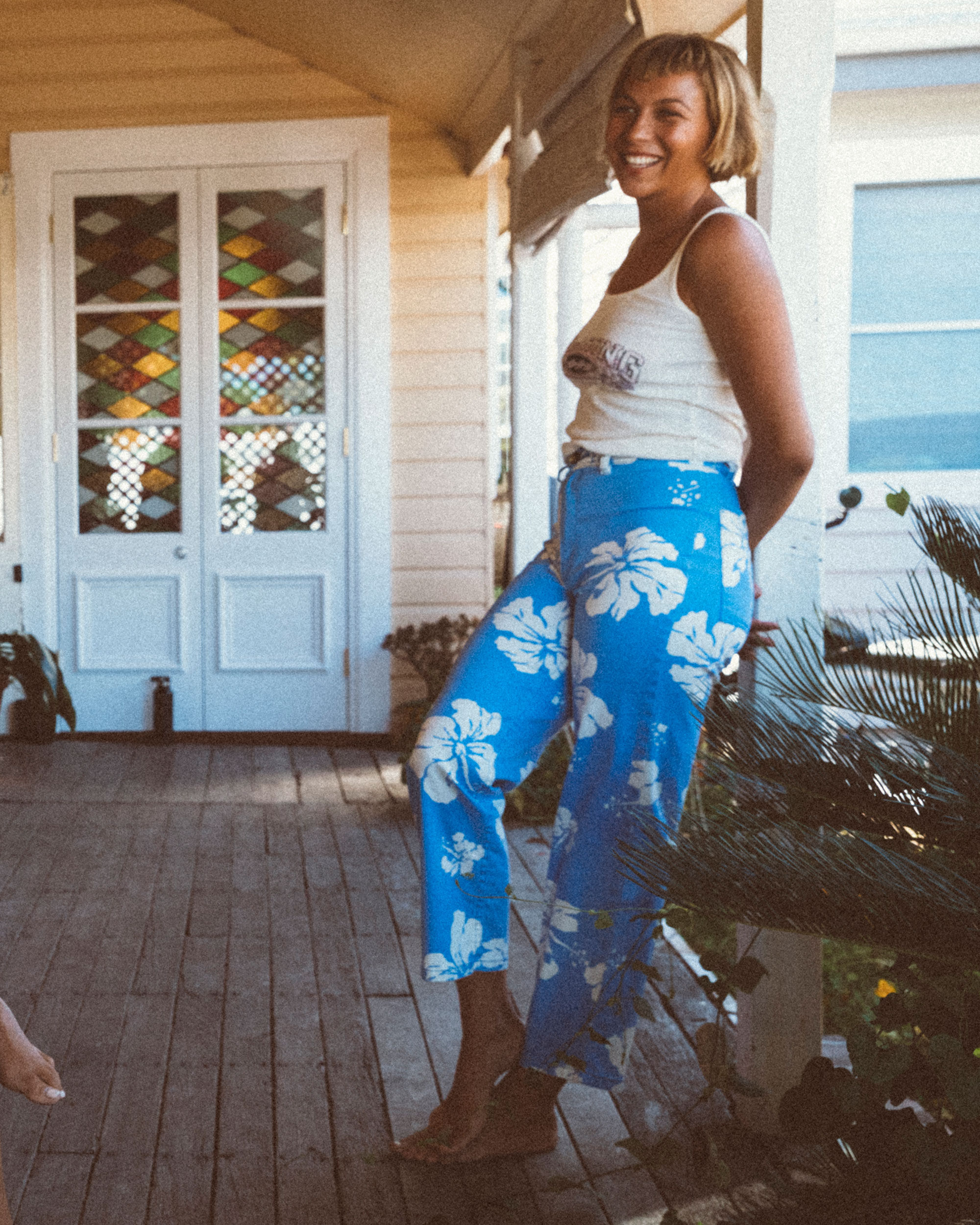 Billabong Womens Cut Through Cypress Blue Floral Flowy Pants Size Small |  eBay