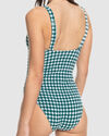 WOMENS THE PLAID PULSE HIGH LEG ONE-PIECE SWIMSUIT